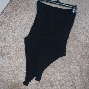 black lace body suit
